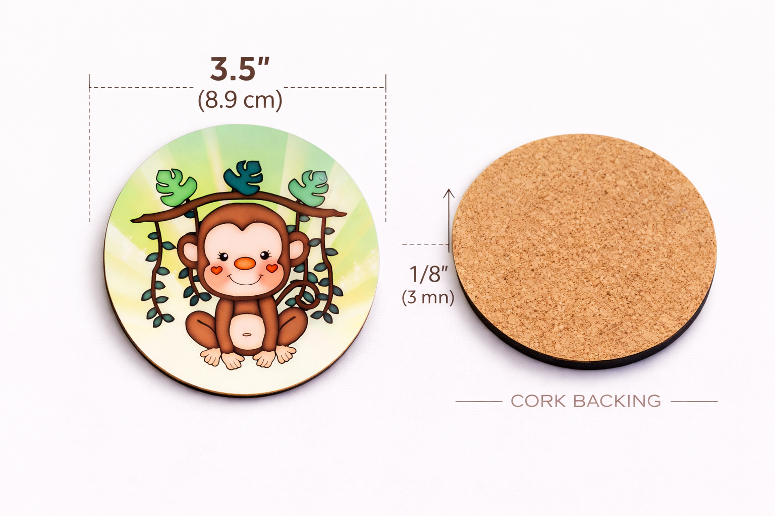 Playful Little Monkeys – 4 Coaster Set