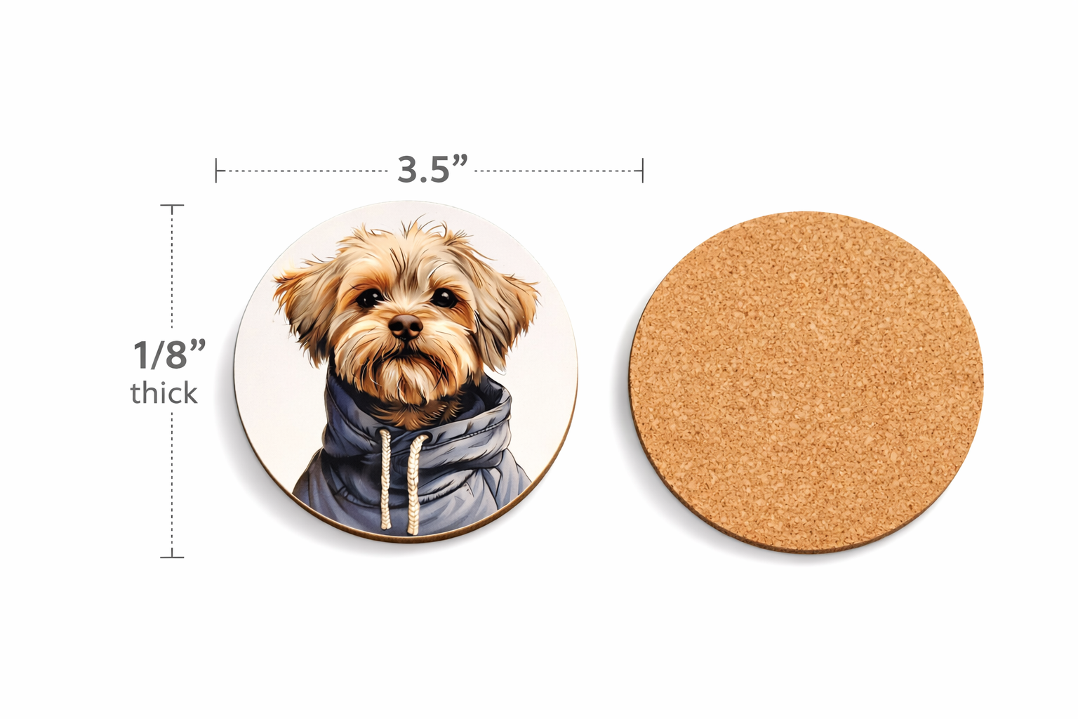 Hoodie Dog 4 Coaster Set II