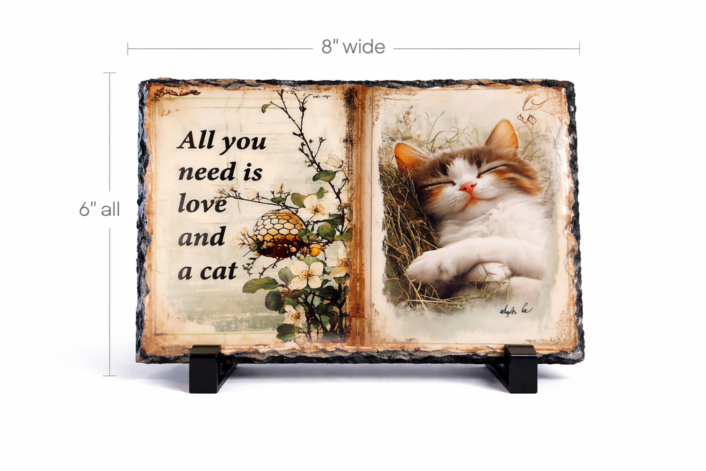 Love and a Cat Photo Slate