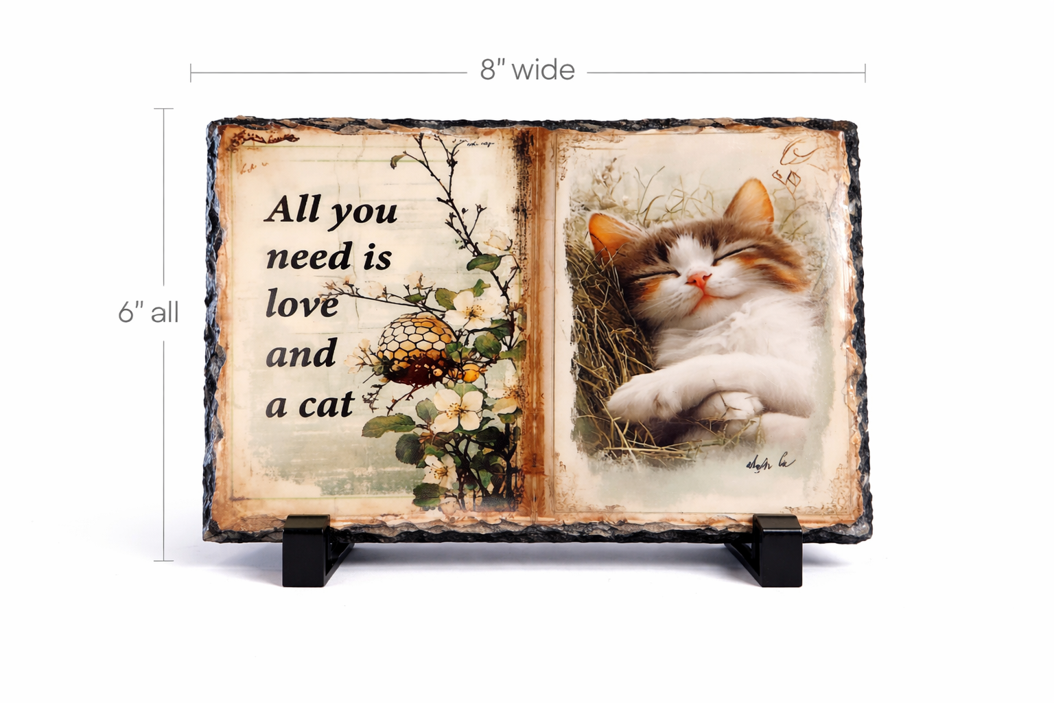 Love and a Cat Photo Slate