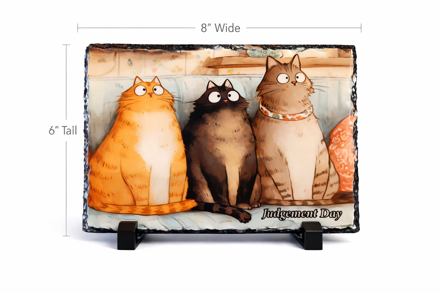 Judgement Day Cats Photo Slate