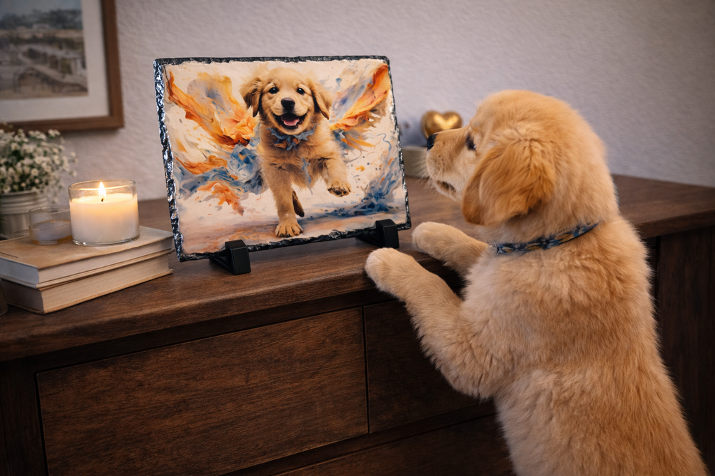 Golden Retriever Puppy Photo Slate