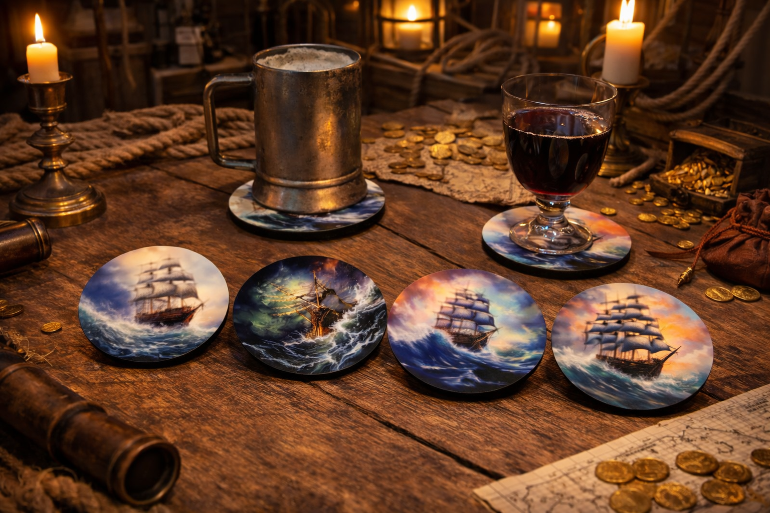 Majestic Tall Ships – 4 Coaster Set