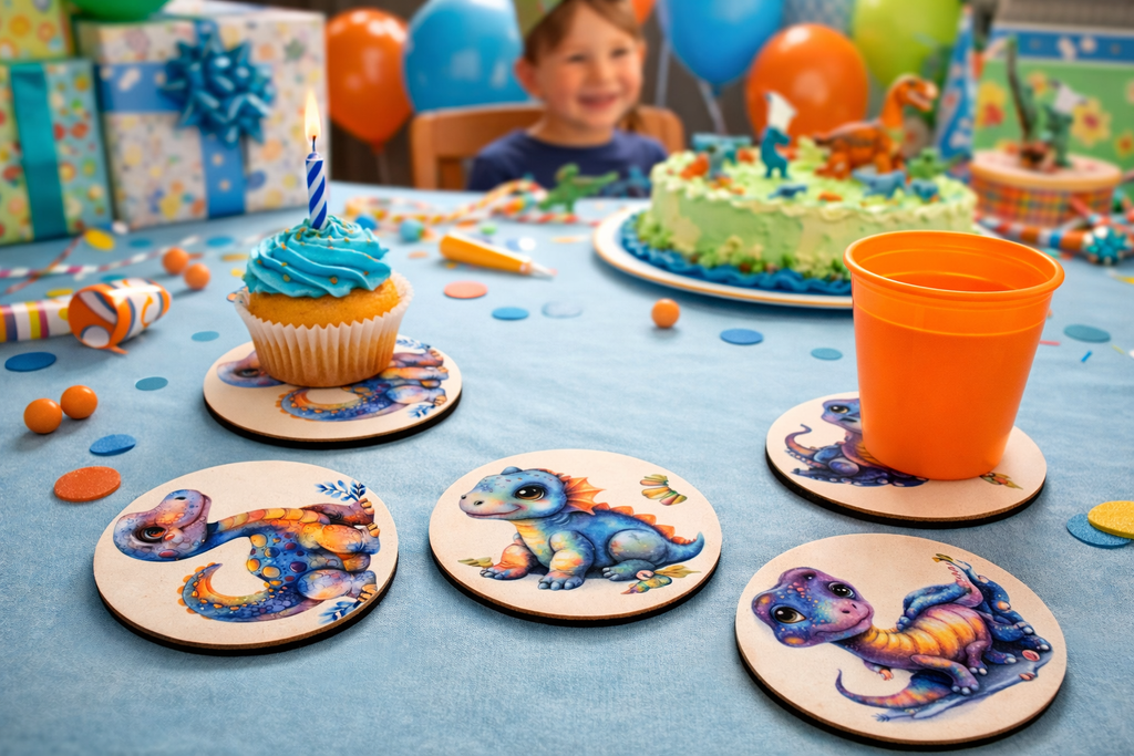Adorable Baby Dinosaurs – 4 Coaster Set