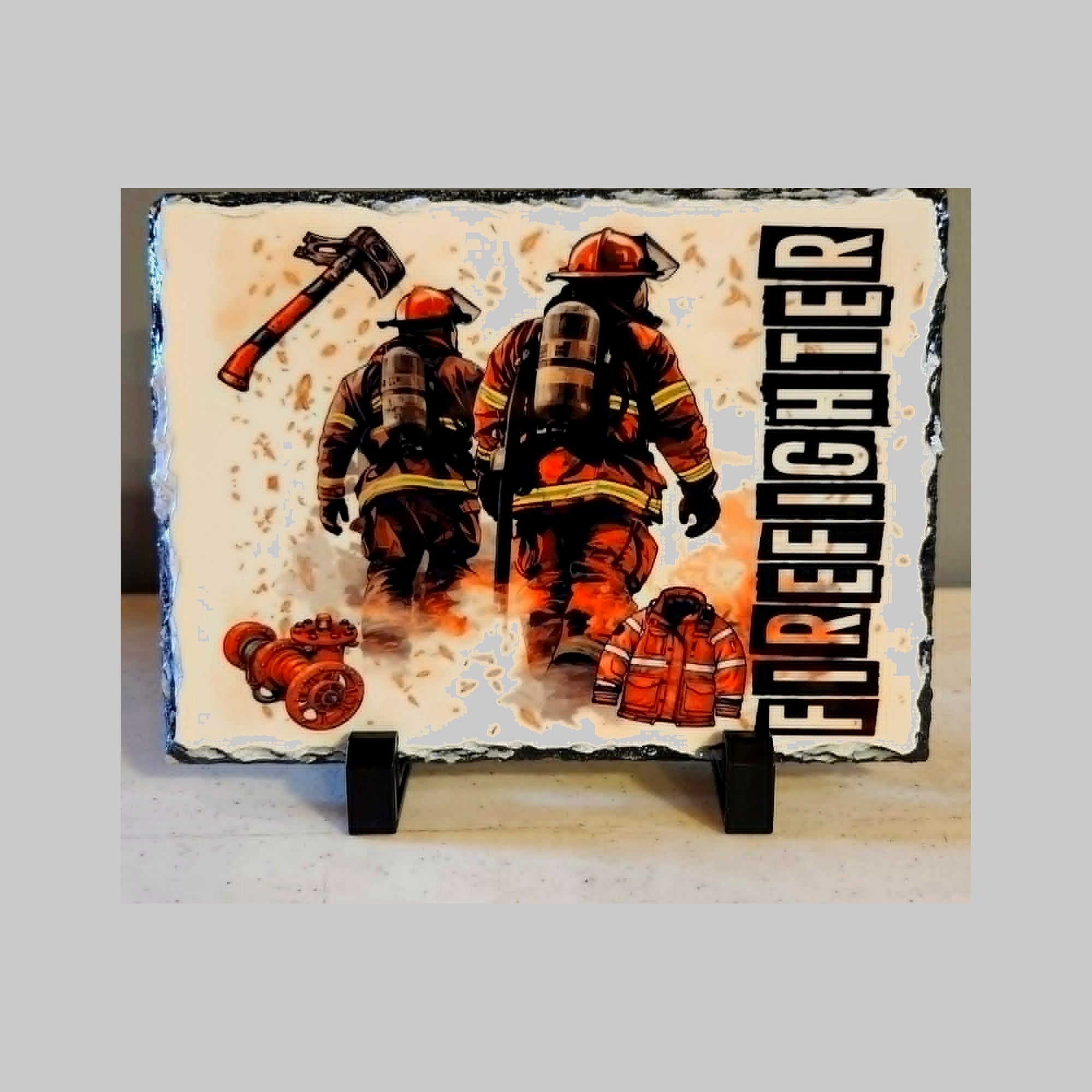 Firefighter Photo Slate
