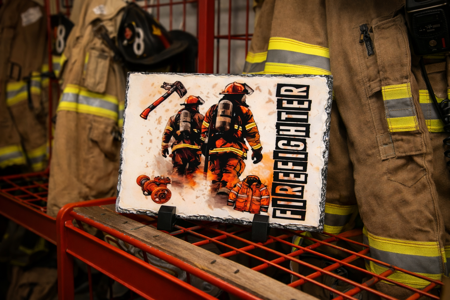 Firefighter Photo Slate