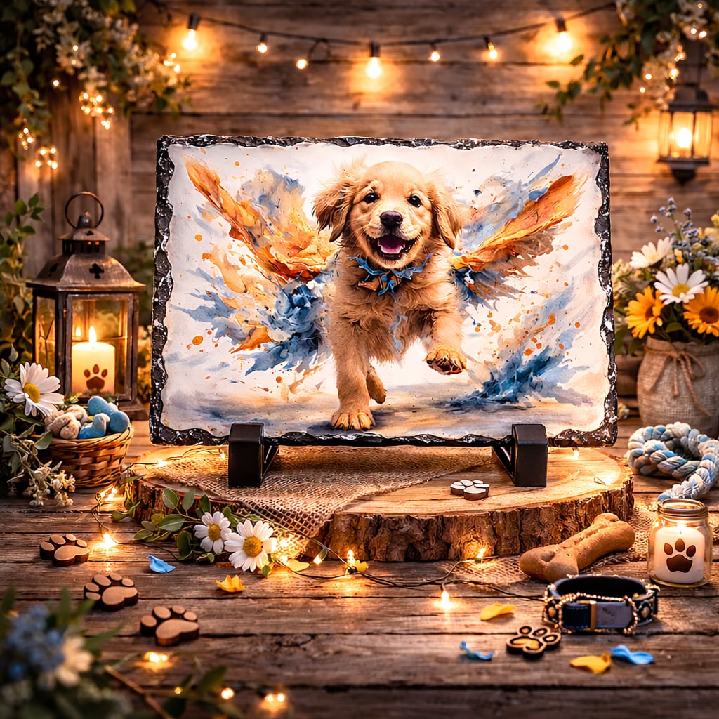 Golden Retriever Puppy Photo Slate