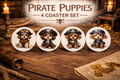 Pirate Puppies – 4 Coaster Set