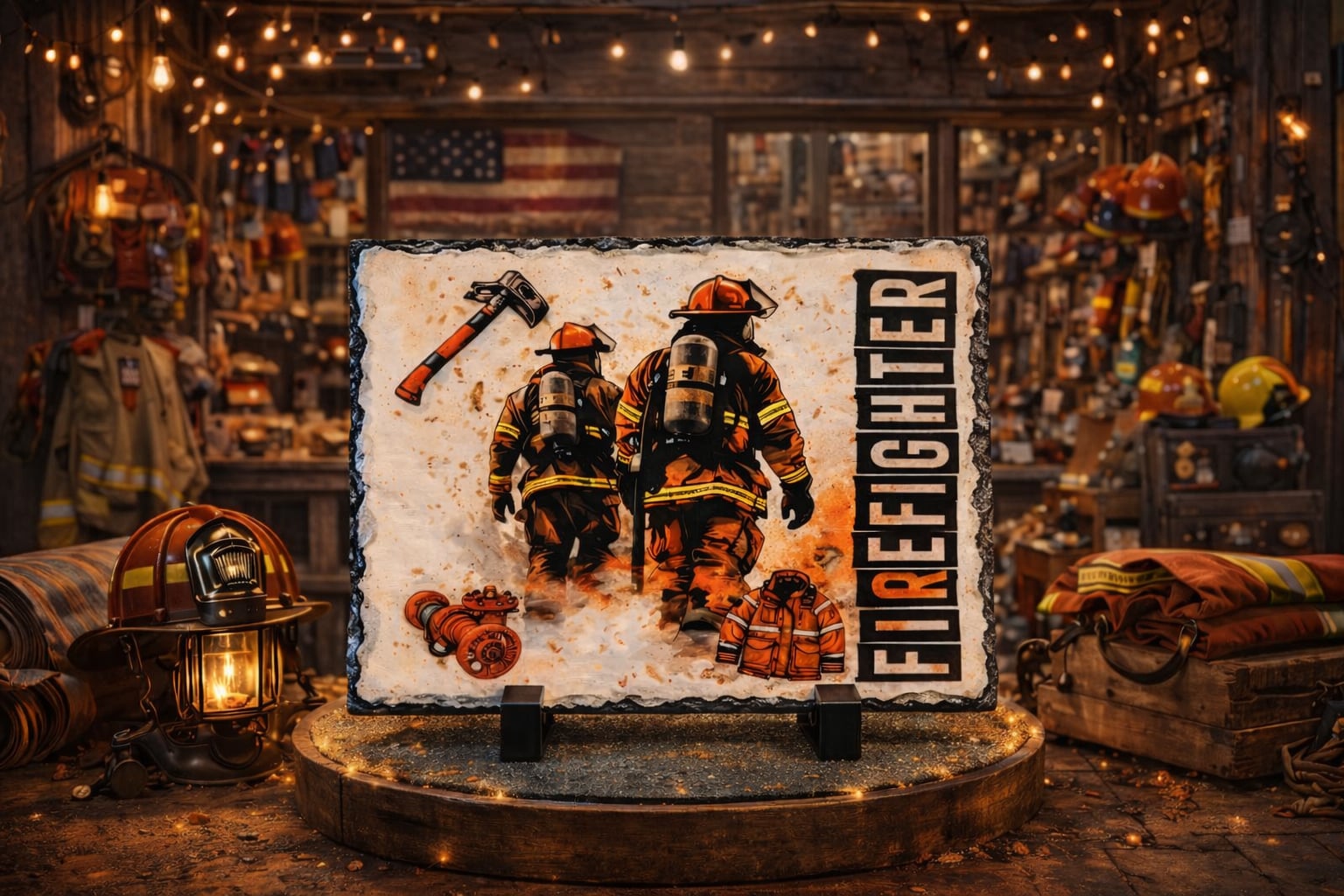 Firefighter Photo Slate