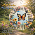 🦋 Butterfly Garden 3D Wind Spinner – 8" Double-Sided