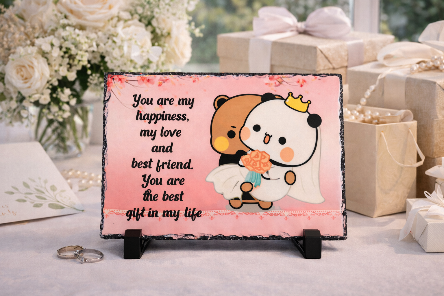 Wedding Bears Photo Slate